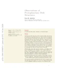 Observations of Protoplanetary Disk Structures Arxiv:2001.05007V1