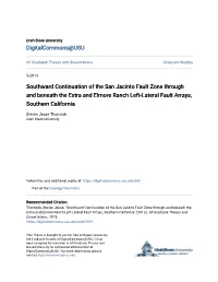 Southward Continuation of the San Jacinto Fault Zone Through and Beneath the Extra and Elmore Ranch Left-Lateral Fault Arrays, Southern California