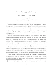 Data and the Aggregate Economy
