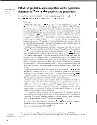Effects of Predation and Competition on the Population Applied Ecology 1997, 34, Dynamics of Tetvanychus Pacificus on Grapevines 8 78-8 8 8 R