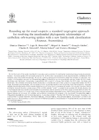 Gene Approach for Resolving the Interfamilial Phylogenetic Relationships of Ecribellate Orb-Weaving Spiders with a New Family-Rank Classiﬁcation (Araneae, Araneoidea)