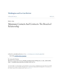 Minimum Contacts and Contracts: the Rb Eached Relationship