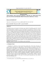 Research Article MONITORING the SPATIO-TEMPORAL TRENDS of GROUNDWATER QUALITATIVE PARAMETERS THROUGH GEOSTATISTICAL TOOLS