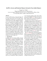 Secpm: a Secure and Persistent Memory System for Non-Volatile Memory