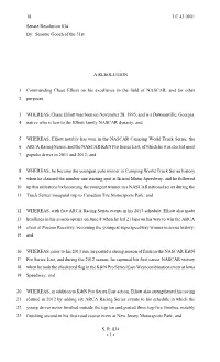 Senator Gooch of the 51St a RESOLUTION Commending Chase