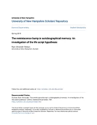 The Reminiscence Bump in Autobiographical Memory: an Investigation of the Life Script Hypothesis