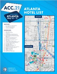 Atlanta Hotel List