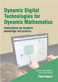 Dynamic Digital Technologies for Dynamic Mathematics.Indd