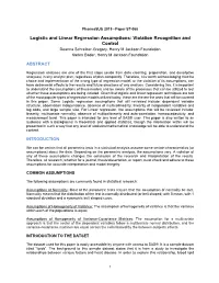 Logistic and Linear Regression Assumptions