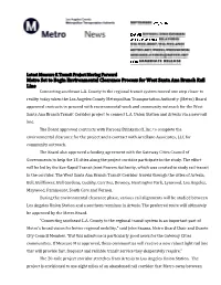 Metro Set to Begin Environmental Clearance Process for West Santa Ana Branch Rail Line Connecting Southeast L.A