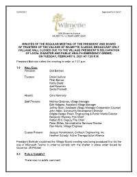 Minutes of the Regular Meeting Of