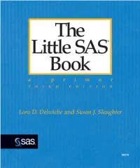 The Little SAS® Book a Primer THIRD EDITION