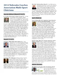 2014 Clinicians' Bios
