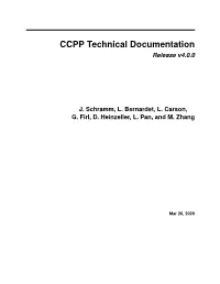 CCPP Technical Documentation Release V4.0.0