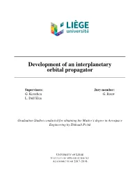 Development of an Interplanetary Orbital Propagator