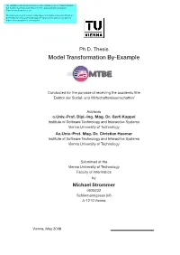 Model Transformation By-Example