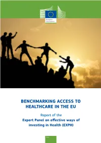 Opinion on Benchmarking Access to Healthcare in the EU