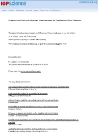 Overview and Status of Advanced Interferometers for Gravitational Wave Detection