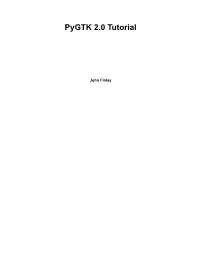 Pygtk 2.0 Tutorial