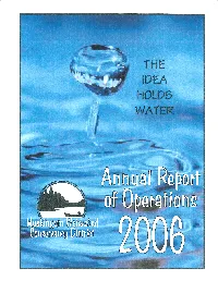 2006 Annual Report: “The Idea Holds Water” MWCD — I Mission Statement