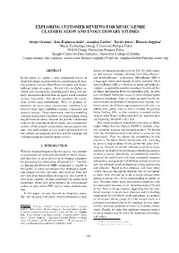 Exploring Customer Reviews for Music Genre Classification and Evolutionary Studies