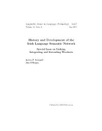 History and Development of the Irish Language Semantic Network