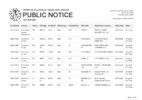 Public Notice &gt;&gt; Licensing and Management System Admin &gt;&gt;