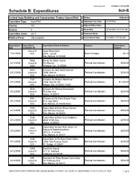 Expenditures Sch-B