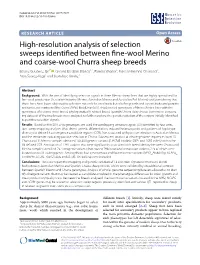 High-Resolution Analysis of Selection Sweeps Identified Between Fine