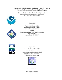 Nueces Bay Total Maximum Daily Load Project – Phase II Interim Implementation Monitoring Data Report