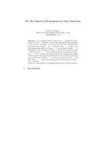 On the Degree of Homogeneous Bent Functions