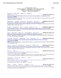 POSTER SESSION I: ASTEROID and COMET MISSIONS: TARGETS, INSTRUMENTS, and SCIENCE 6:00 P.M