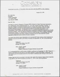 011 Cablelabs Request of Proposal, 1991.Pdf