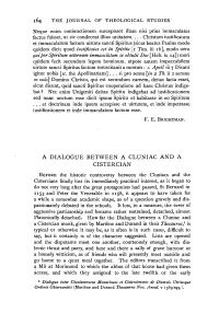 A Dialogue Between a Cluniac and a Cistercian