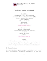 Counting Keith Numbers