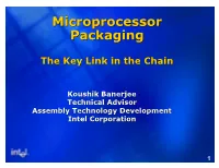 Microprocessor Packaging (Intel)