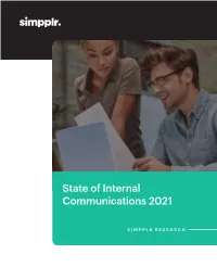 State of Internal Communications 2021