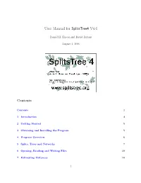 User Manual for Splitstree4 V4.6