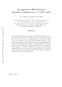 An Approach to BPS Black Hole Microstate Counting in an N= 2 STU