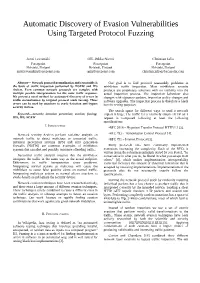 Automatic Discovery of Evasion Vulnerabilities Using Targeted Protocol Fuzzing