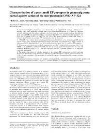 Characterization of a Prostanoid EP3-Receptor in Guinea-Pig Aorta: Partial Agonist Action of the Non-Prostanoid ONO-AP-324
