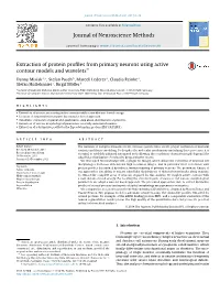 Extraction of Protein Profiles from Primary Neurons Using Active