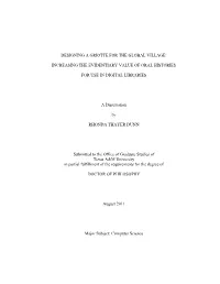 Increasing the Evidentiary Value of Oral Histories for Use in Digital Libraries