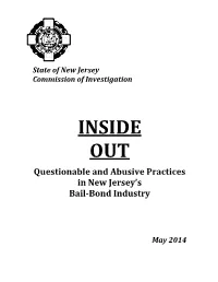 Inside Out: Questionable and Abusive Practices in New Jersey's Bail-Bond