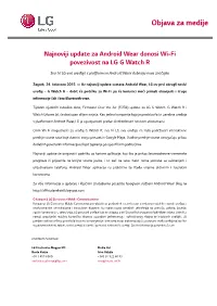 Objava Za Medije Najnoviji Update Za Android Wear Donosi Wi-Fi
