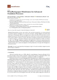 WO3/Buckypaper Membranes for Advanced Oxidation Processes