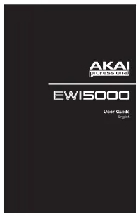 EWI5000 User Guide