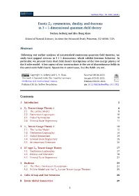 Exotic N Symmetries, Duality, and Fractons in 3