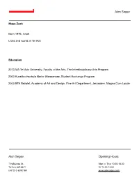 Maya Zack CV