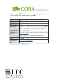 UCC Library and UCC Researchers Have Made This Item Openly Available